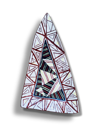 triangular tray with triangular decoration